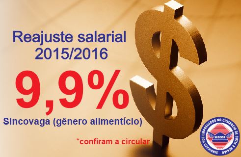 REAJUSTE SALARIAL GÊNERO ALIMENTÍCIO 2015/2016
