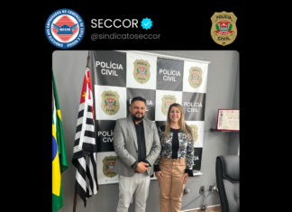 Cristiano Melo se reúne com a delegada da cidade de Cotia, Mônica Gamboa